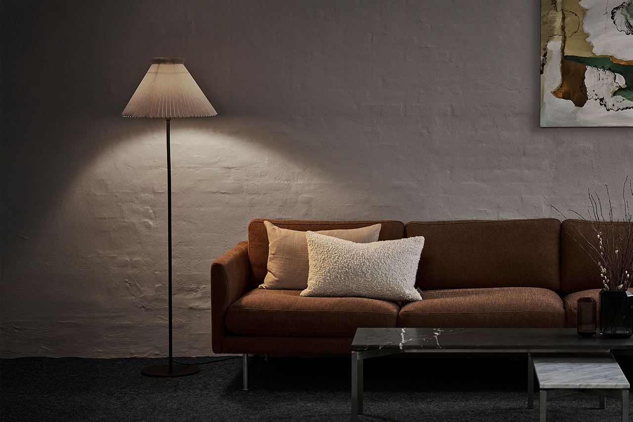 Leklint334 Floorllamp Lampshade1 30Cm Paper White Lifestyle